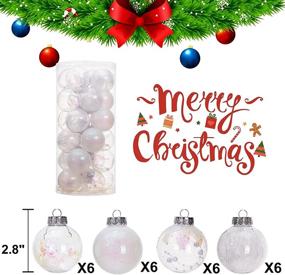 img 3 attached to Christmas Ornaments Shatterproof Plastic Decorations Seasonal Decor