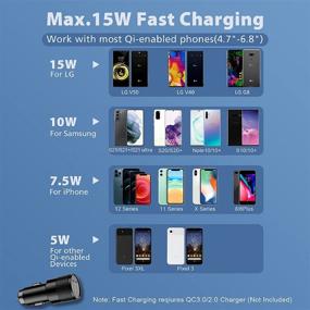 img 2 attached to 📱 15W Metal Frame Wireless Car Charger Ennuts Auto-Clamping Qi Fast Charge Mount for iPhone 12/12 Pro Max/11/XS/8, Samsung S21/20/S10