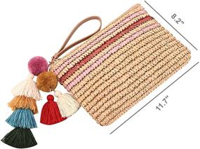 img 3 attached to Janine Colored Clutch Wristlet Tassels