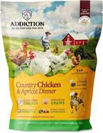 🐶 premium grain-free dehydrated dog food: addiction country chicken & apricot, 2 lb. logo