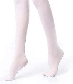 img 2 attached to 🩰 Ruqiji Girls Ultra Soft/Durable Ballet Dance Footed Tights: Transition Tights for Toddlers, Little Kids, and Big Kids