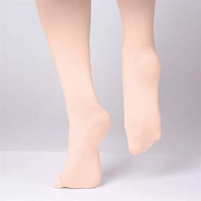 img 1 attached to 🩰 Ruqiji Girls Ultra Soft/Durable Ballet Dance Footed Tights: Transition Tights for Toddlers, Little Kids, and Big Kids