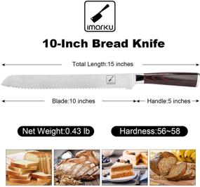 img 3 attached to MBD01 10 Inch Serrated Knife Premium Stainless