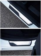 🚪 crv accessories: 2017-2021 door sill guard scuff plate & entry guards cover protector - prevent scratches! logo