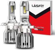 💡 lasfit h4 9003 led bulbs: super bright 6000k cool white conversion kit - plug and play logo