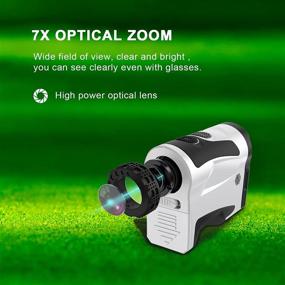 img 2 attached to 🎯 Laser Golf Rangefinder for Golf & Hunting: High-Precision Distance Measuring with Flag Pole Locking, Vibration Slope Function, and 7X Magnification