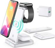 ⚡️ shrmia wireless charging stand: 3-in-1 charger for apple watch, airpods pro & iphone - quick charge 3.0 adapter included! logo