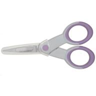 🔪 ecr4kids precision non-stick stainless steel scissors - 5" ultra-grip with sheath, extra sharp pointed tip - ideal for sewing, crafting, and diy projects - pastel purple logo