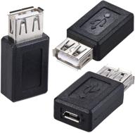 🔌 warmstor 3-pack usb 2.0 a female to micro usb female adapter converter connector - enhances data sync and charging capabilities logo