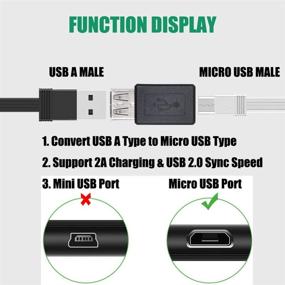 img 3 attached to 🔌 Warmstor 3-Pack USB 2.0 A Female to Micro USB Female Adapter Converter Connector - Enhances Data Sync and Charging Capabilities