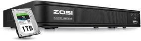 img 4 attached to 🎥 Записывающее устройство для домашней безопасности ZOSI 1080p, 8-канальное HD-TVI, гибридная возможность 4 в 1, видеонаблюдение - обнаружение движения, удаленное управление, тревожная рассылка на электронную почту, встроенный жесткий диск на 1 ТБ.