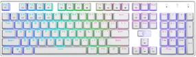img 4 attached to 🔥 HUO JI E-Yooso Z-88 RGB механическая игровая клавиатура, программируемая RGB подсветка, синие переключатели - щелчки, проводные 104 клавиши, горячая замена для Mac, PC, серебристо-белая - ОПТИМИЗИРУЙТЕ СВОЙ ПОИСК!