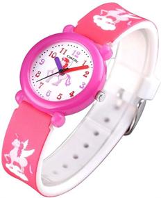 img 3 attached to CakCity Kids Watch: Cute Cartoon Waterproof Silicone Wrist Watch for Children 3-10 Years - Analog Watches for Boys and Girls