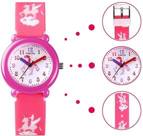 img 2 attached to CakCity Kids Watch: Cute Cartoon Waterproof Silicone Wrist Watch for Children 3-10 Years - Analog Watches for Boys and Girls