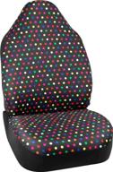 🌈 vibrant protection: bell automotive universal rainbow polka dot seat cover logo