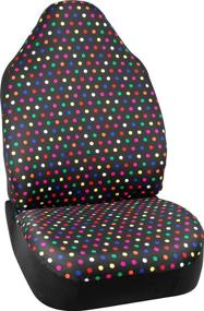 img 1 attached to 🌈 Vibrant Protection: Bell Automotive Universal Rainbow Polka Dot Seat Cover