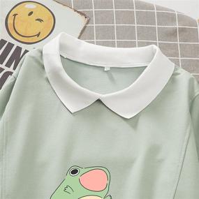 img 1 attached to 🐸 Fashionable and Comfy KIEKIECOO Frog Swearshirt: Oversize Hoodies in Graphic Aesthetic Style with Pocket - Perfect for All-Day Comfort!