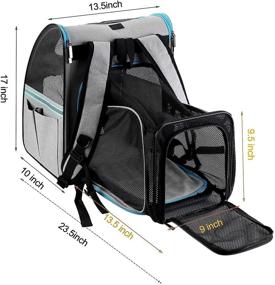 img 3 attached to 🐾 Versatile Pet Carrier Backpack for Dogs and Cats: Soft-Sided, Breathable, Collapsible, Ideal for Travel, Hiking, Walking & Outdoor Adventures