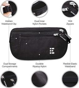 img 1 attached to Zero Grid Money Belt Blocking Travel Accessories for Travel Wallets