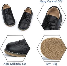 img 1 attached to 👞 Boys' KIDSUN Lace-Up Oxford Uniform Shoes - Ideal for Oxfords, Toddlers