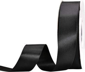 img 1 attached to 🎀 Premium YAMA Double Face Satin Ribbon - 1 inch 25 Yards - Ideal for Gift Wrapping, Floral Design, Hair Accessories, Crafting, Sewing, Wedding Decor - Black Elegance