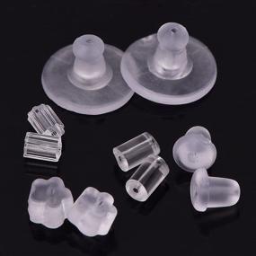 img 4 attached to 🔘 Outus 1000 Pcs Clear Rubber Earring Safety Backs Stoppers