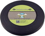 🔗 country brook design - 3/4 inch black heavy polypro webbing: 25 yards of durable strapping for various applications logo