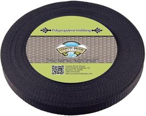 img 1 attached to 🔗 Country Brook Design - 3/4 Inch Black Heavy Polypro Webbing: 25 Yards of Durable Strapping for Various Applications