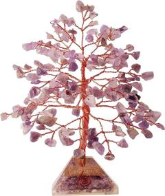 img 4 attached to 💎 Amethyst Gemstone Tree Buddha Statue | Feng Shui Figurine with PYOR Positive Energy Décor | Aura Cleansing Wealth Prosperity Crystals Stones | Handmade Spiritual Gift | Orgone Pyramid Base | Enhanced with Copper Wire