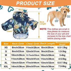 img 3 attached to 🌺 Hawaiian Style Floral Dog Shirts: Trendy Summer Pet T-Shirts for Medium-sized Dogs