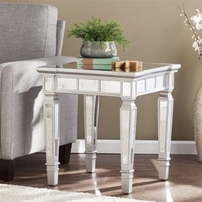 img 2 attached to 💎 Glenview Glam Mirrored End Table: SEI Furniture's Stunning Reflection of Elegance