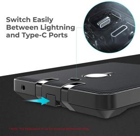 img 2 attached to 🔌 6-in-1 Wireless Charging Station for Multiple Devices, Air Omni Lite Fast Charging Dock for Smartphones. Compatible with Apple Watch, Tablets, Switch, etc. - Black Aramid.