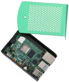 img 1 attached to Алюминиевый корпус Raspberry Pi 4 Model B RPI 4 Metal Shell Green Box Enclosure только для RPI 4B (зеленый)