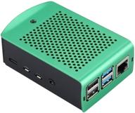 raspberry pi 4 model b aluminum case rpi 4 metal shell green box enclosure for rpi 4b only (green) logo