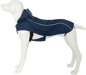 img 4 attached to PETSWORLD Harness Raincoat Waterproof Reflective