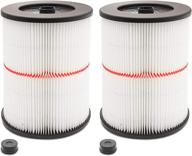 🔍 craftsman 17816 2 pack cartridge filter: ideal replacement for 5/6/8/12/16/32 gallon & larger vacuum cleaner - wet/dry air filter логотип