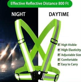 img 3 attached to 🏃 Stay Safe and Visible with the Reflective Vest: High Visibility Safety Gear for Running, Jogging, Walking, Cycling - Includes Armbands!