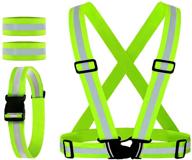 🏃 stay safe and visible with the reflective vest: high visibility safety gear for running, jogging, walking, cycling - includes armbands! логотип