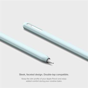 img 1 attached to 📱 NimbleSleeve Premium Silicone Case Holder: The Ultimate Protective Cover Sleeve for iPad Apple Pencil 2nd Generation (Mint)