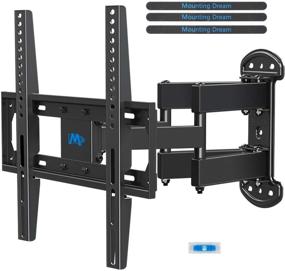 img 4 attached to Mounting Dream Full Motion TV Wall Mount Bracket - Swivel Articulating Dual Arms for 26-55 Inch LED LCD Plasma Flat Screen TV - VESA 400x400mm, 99 LBS Capacity - MD2379
