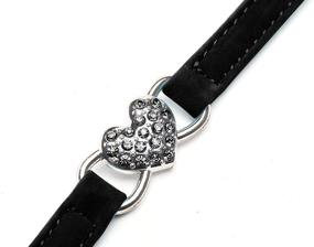 img 2 attached to 🐱 CHUKCHI Heart Bling Cat Collar - Safety Belt, Bell - Size 8-11 Inches