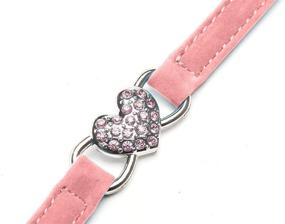 img 1 attached to 🐱 CHUKCHI Heart Bling Cat Collar - Safety Belt, Bell - Size 8-11 Inches