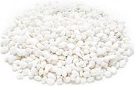 🌿 wuweot 6-lb natural decorative bean pebbles - versatile 0.2" gravel rocks for plants, succulents, vases, aquariums and terrariums (white) logo