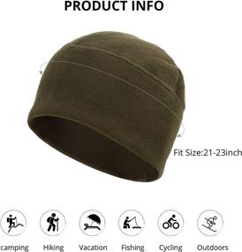 img 1 attached to SATINIOR 4-Piece Fleece Watch Cap Skull Beanie Winter Hat Set for Daily Wear and Sports