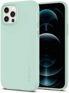 spigen thin fit designed for iphone 12 / iphone 12 pro case (2020) - mint logo