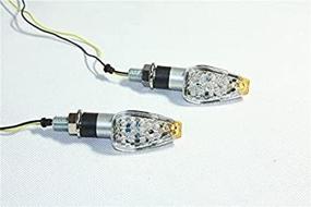 img 1 attached to HTTMT- 1 Pair LED Motorcycle Dual Sport Turn Signal Light Clear Lens Compatible With Most Suzuk Kawasak Yamah Streetbike Sportbike [P/N: MT303-008-CD CL]