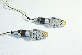 img 3 attached to HTTMT- 1 Pair LED Motorcycle Dual Sport Turn Signal Light Clear Lens Compatible With Most Suzuk Kawasak Yamah Streetbike Sportbike [P/N: MT303-008-CD CL]