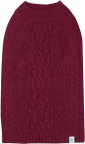 img 2 attached to Blueberry Pet: Wool Blend or Acrylic Classic Cable Knit Interlock Dog Sweaters in 10+ Vibrant Colors