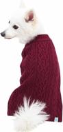 blueberry pet: wool blend or acrylic classic cable knit interlock dog sweaters in 10+ vibrant colors logo