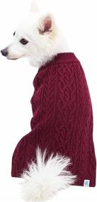 img 4 attached to Blueberry Pet: Wool Blend or Acrylic Classic Cable Knit Interlock Dog Sweaters in 10+ Vibrant Colors